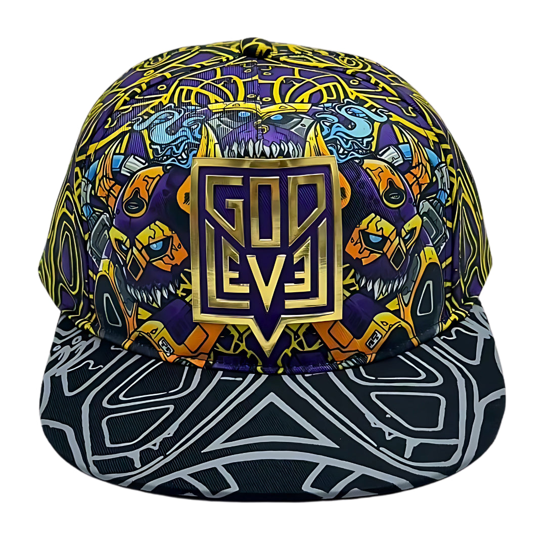 GodLevel Handmade Snapback – Purple & Gold