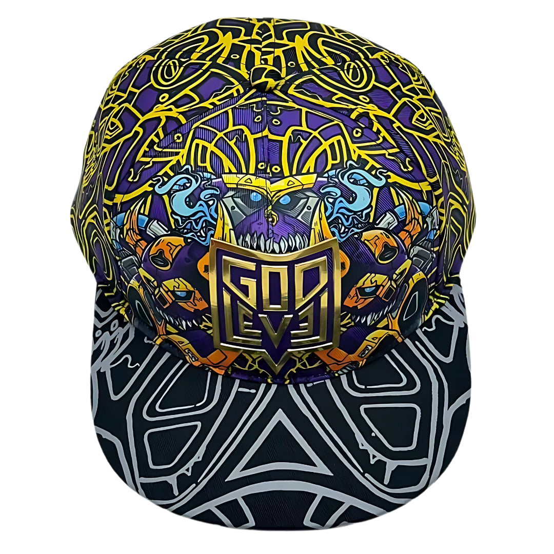 GodLevel Handmade Snapback – Purple & Gold